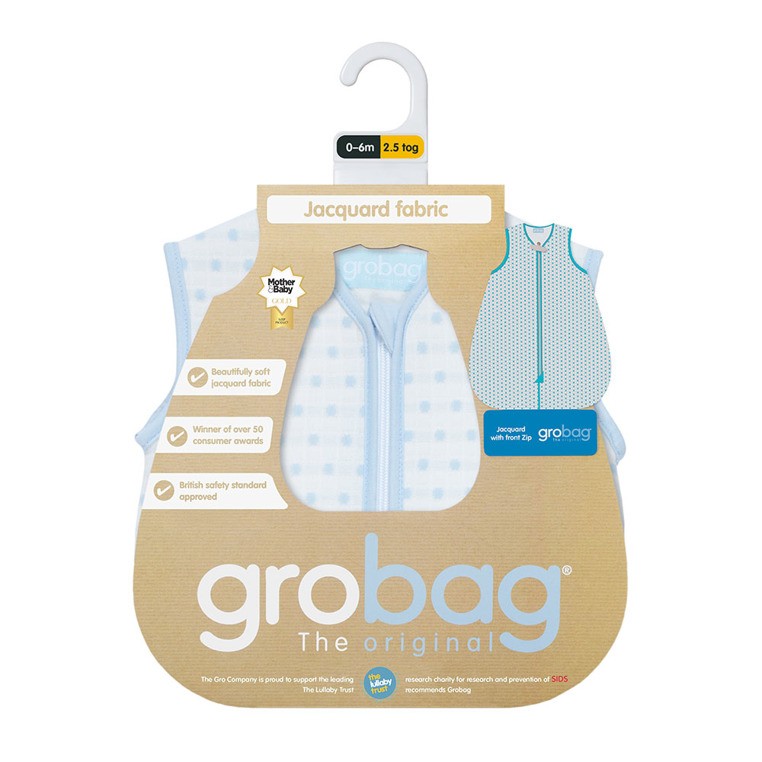 Śpiworek Grobag Blue Squares 2.5 tog (0-6M)