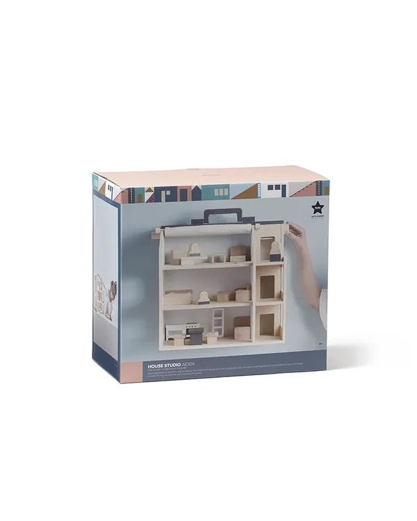 Kid's Concept Drewniany Domek z Meblkami 3+