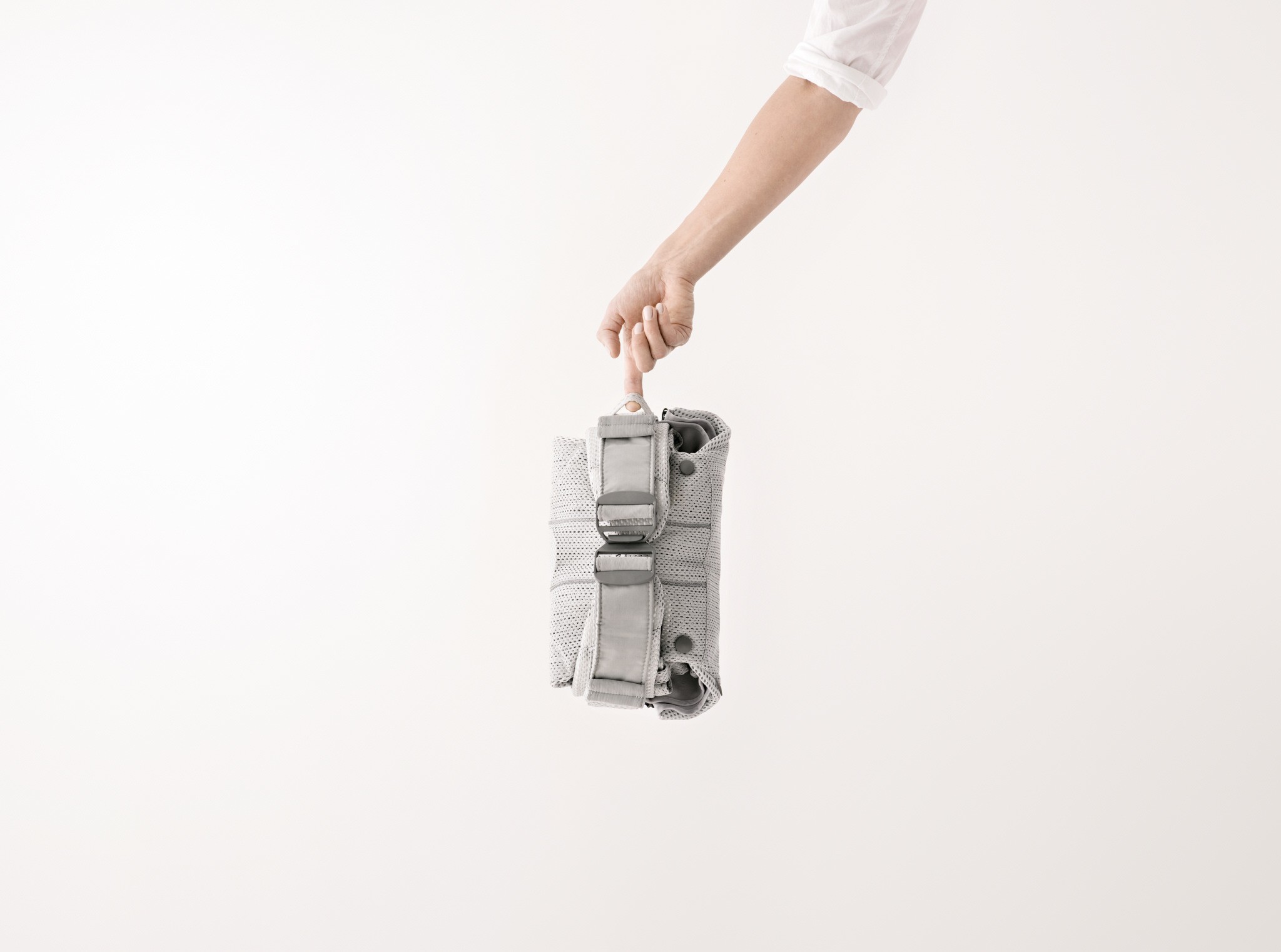 BabyBjorn ONE AIR Nosidełko Srebrne 0-3 lata