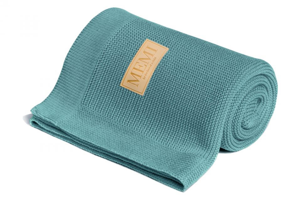 My Memi Bambusowy kocyk 80x100 teal 0+