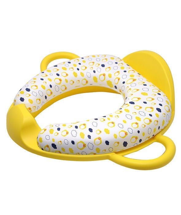 Poupy Miękka Nakładka na Sedes z Uchwytami Żółta 18m+