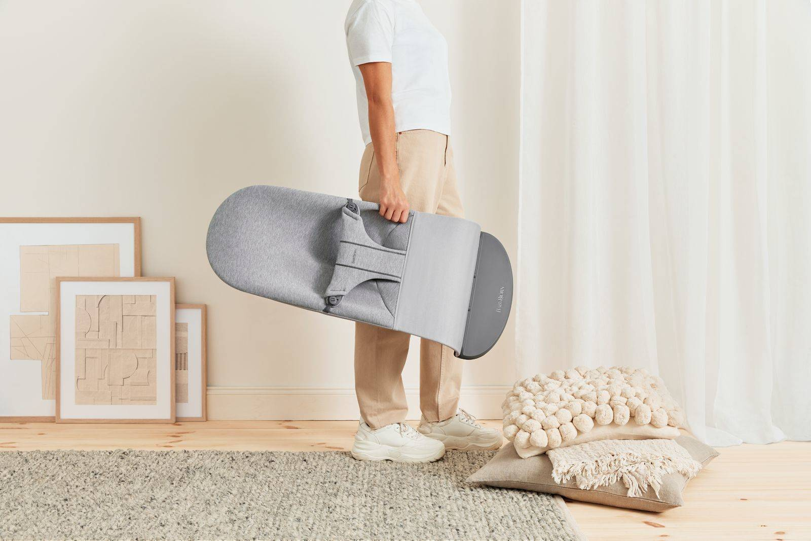 BabyBjorn Leżaczek Bliss 3D Jersey Jasny Szary