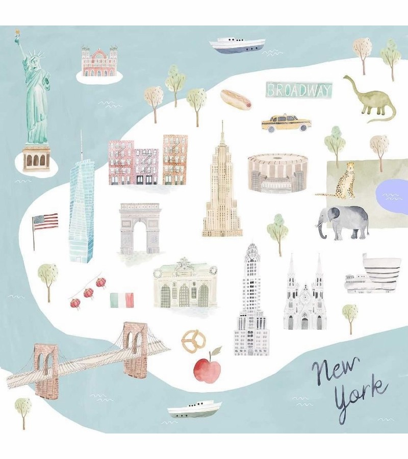 LouLou Lollipop Otulacz bambusowy 120x120 New York 0+