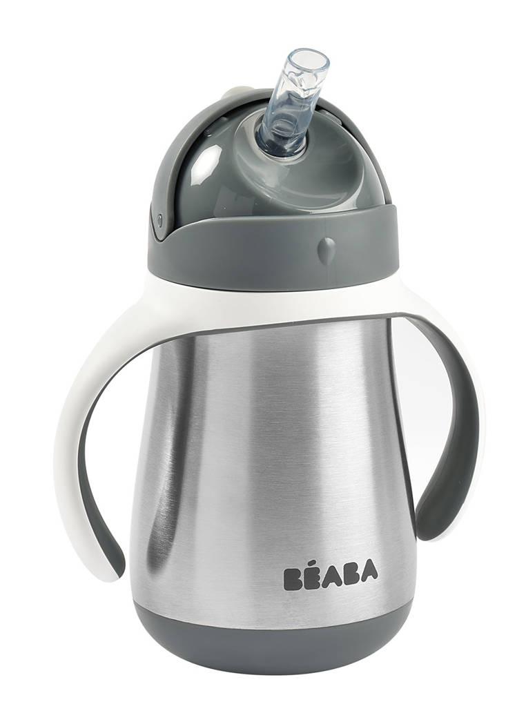 Beaba Bidon Termiczny ze Słomką 250 ml Mineral Grey 8m+
