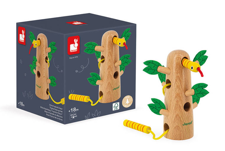 Janod Drewniana Przeplatanka Drzewo Tropik 18m+