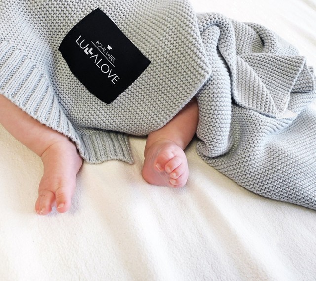 Lullalove Koc Bambusowy Tkany Kawa z Mlekiem 80x100cm