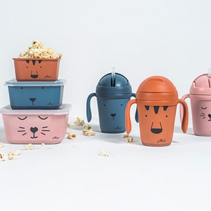 Jollein 3 EKO Lunchboxy Animal Club Bambus 3+