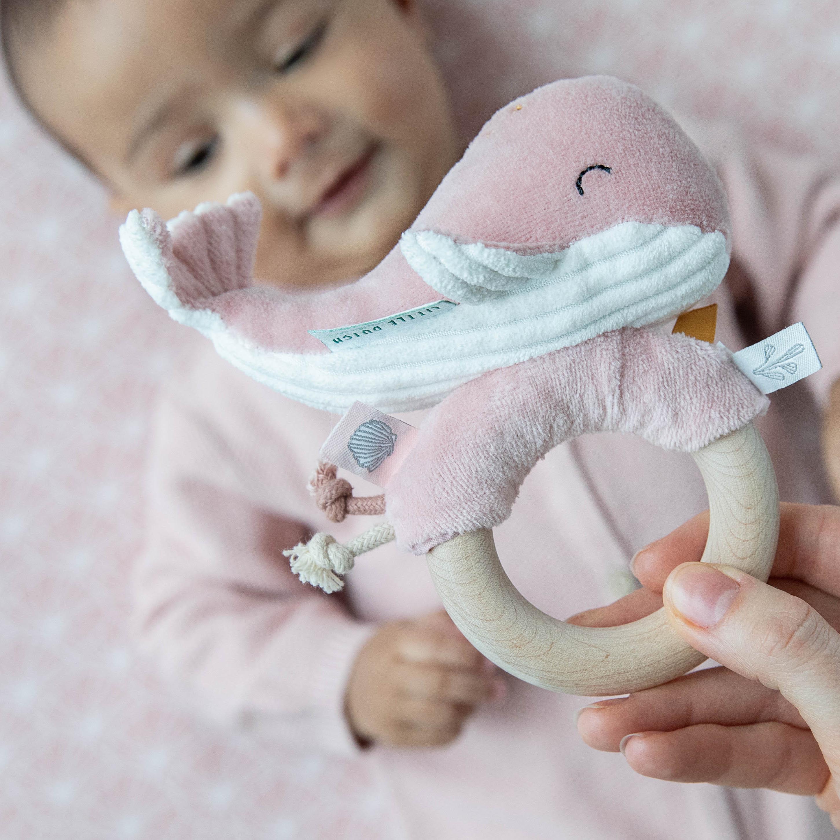 Little Dutch Grzechotka Wieloryb Ocean Róż 0+