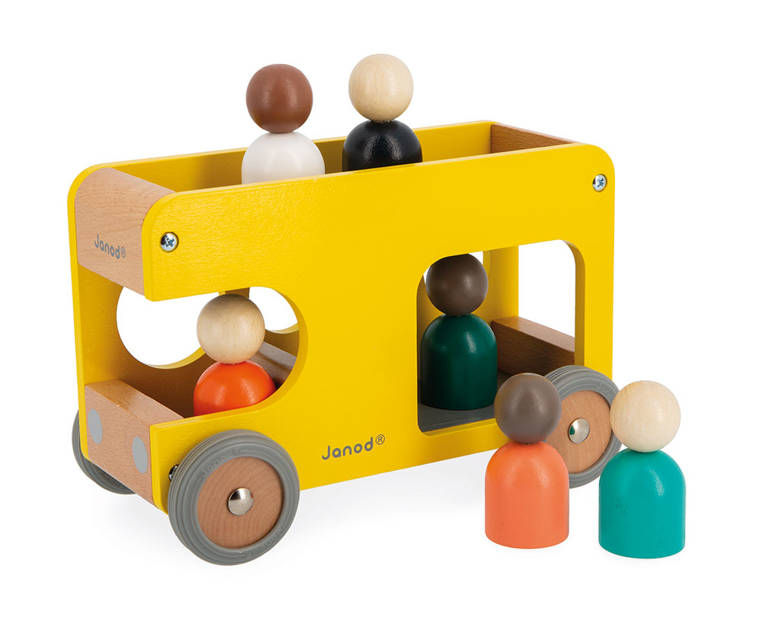 Janod Autobus Szkolny Drewniany 2+