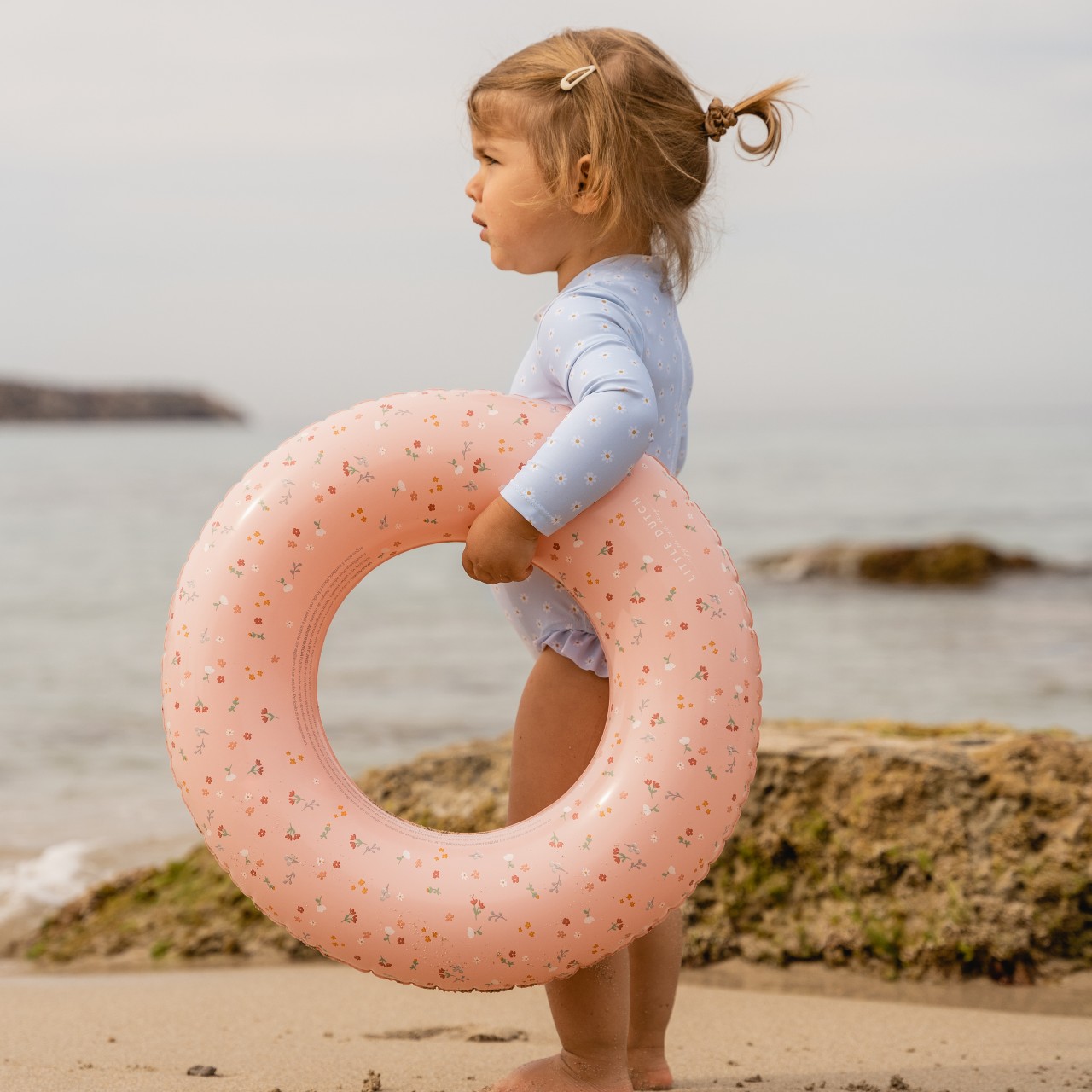 Little Dutch, Swimsuit z rękawami Daisy Blue 86/92 Daisy