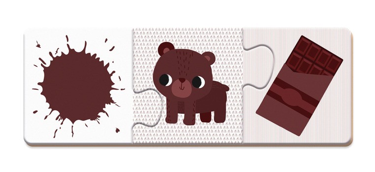 Janod Trzyczęściowe Puzzle Kolory 30 elementów 3+