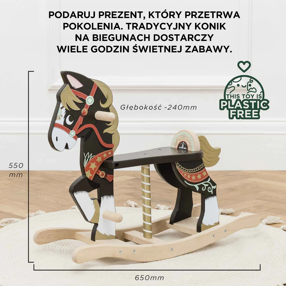 Drewniany konik na biegunach Le Toy Van