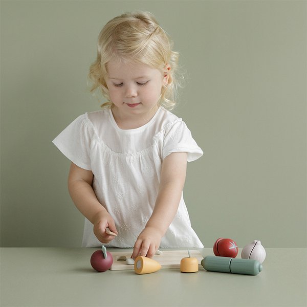 Little Dutch Deska do krojenia z warzywami 2+ | Edukacyjna