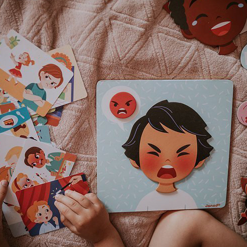 Janod Magnetyczna Układanka Emocje 3+