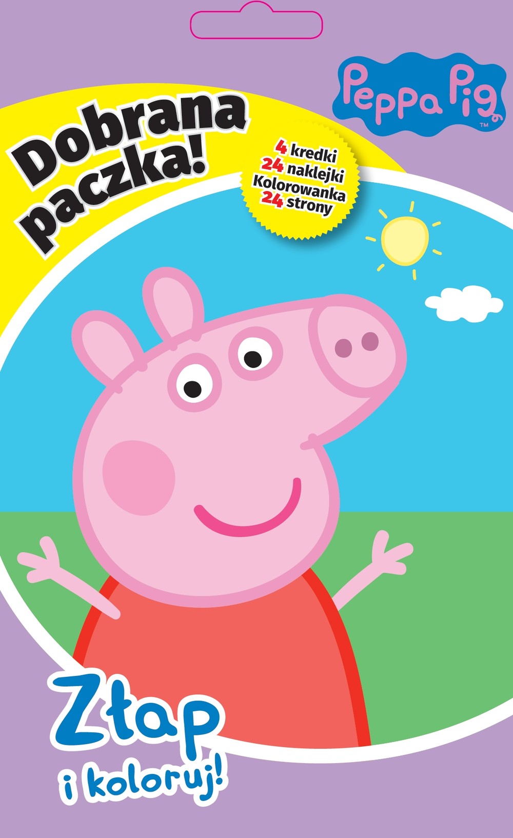 Świnka Peppa Kolorowanka z Naklejkami i Kredkami 24 str. 1+