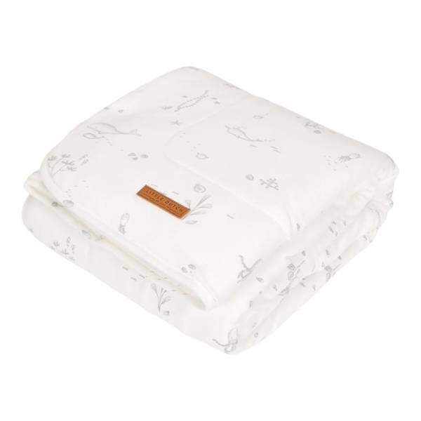 Little Dutch Ocieplany Kocyk Ocean White 100x70 cm