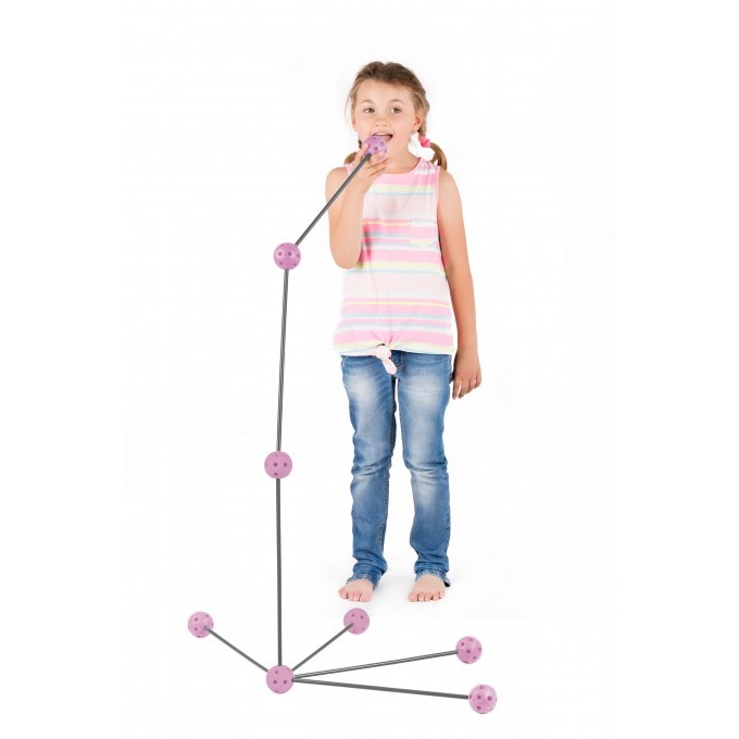 Namiot Zabawowy Szaro-Różowy 3+