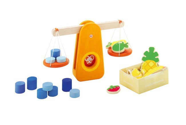 Sevi Drewniana Waga Szalkowa z Odważnikami 3+
