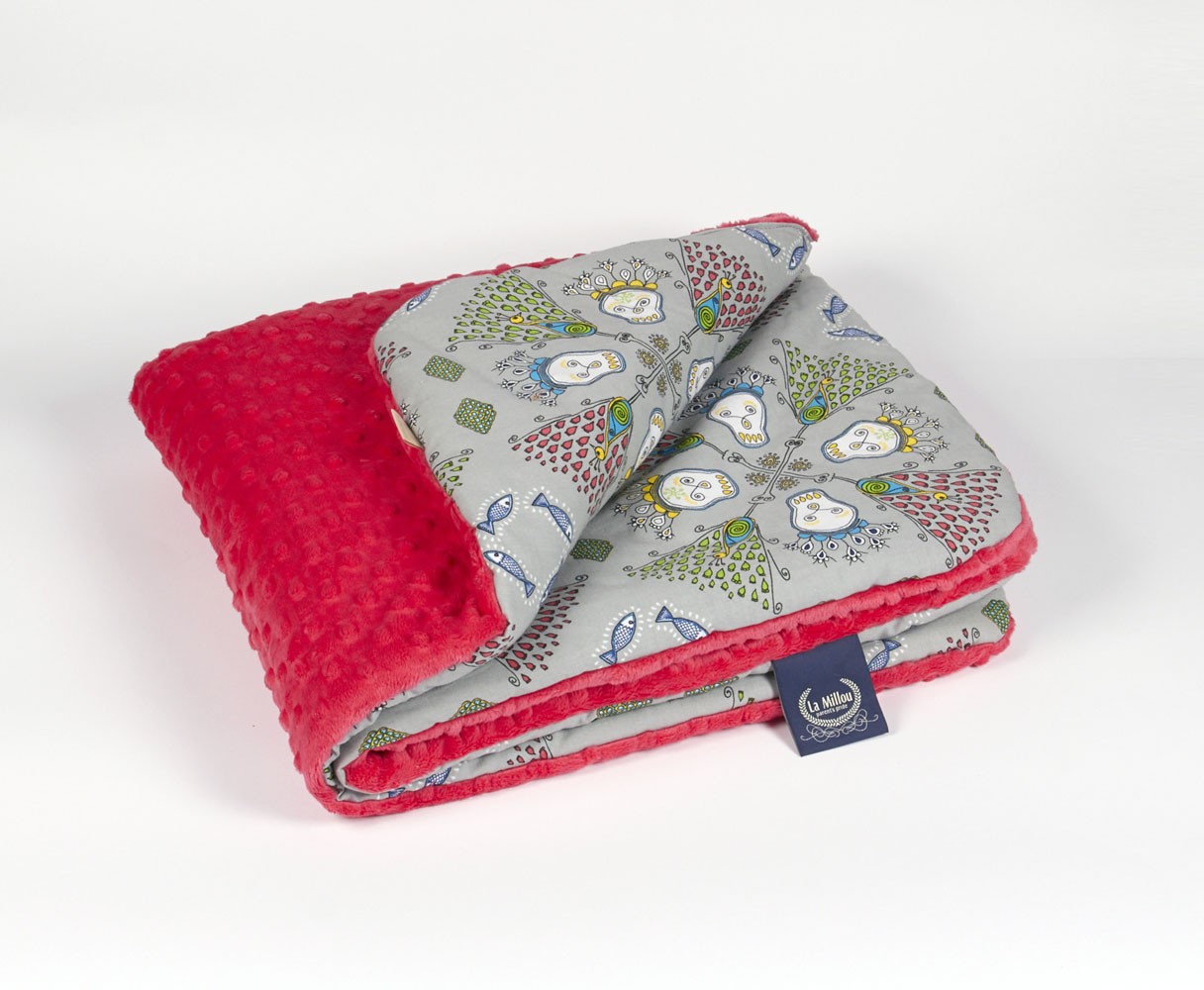 Kocyk by Anna Mucha GREY/ARBUZ 70x80 cm