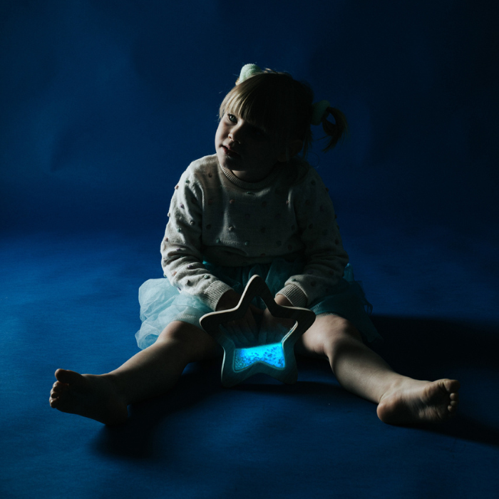 Petit Boum Sensoryczna Gwiazda Świecąca 6m+ Niebieska
