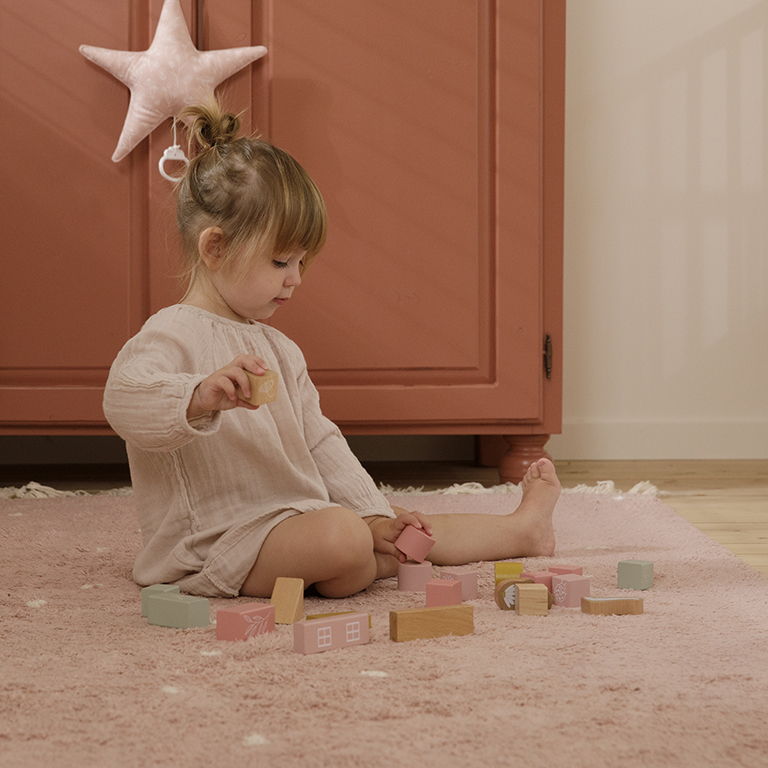 Little Dutch Klocki Drewniane Różowe 50el 2+