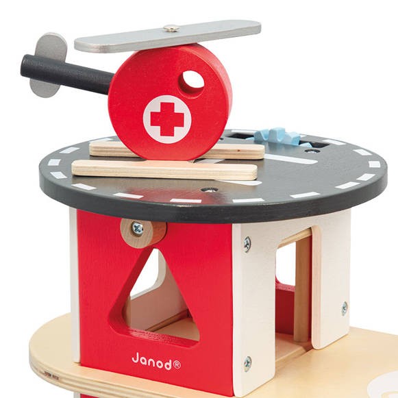 Janod Remiza Strażacka z Akcesoriami Bolid 2+