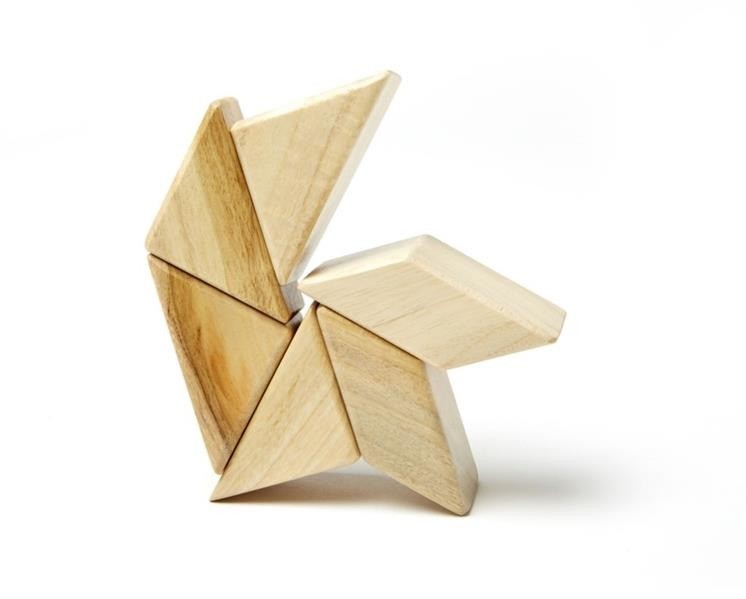 Tegu Klocki Magnetyczne POCKET POUCH PRISM 6szt Natural 1+