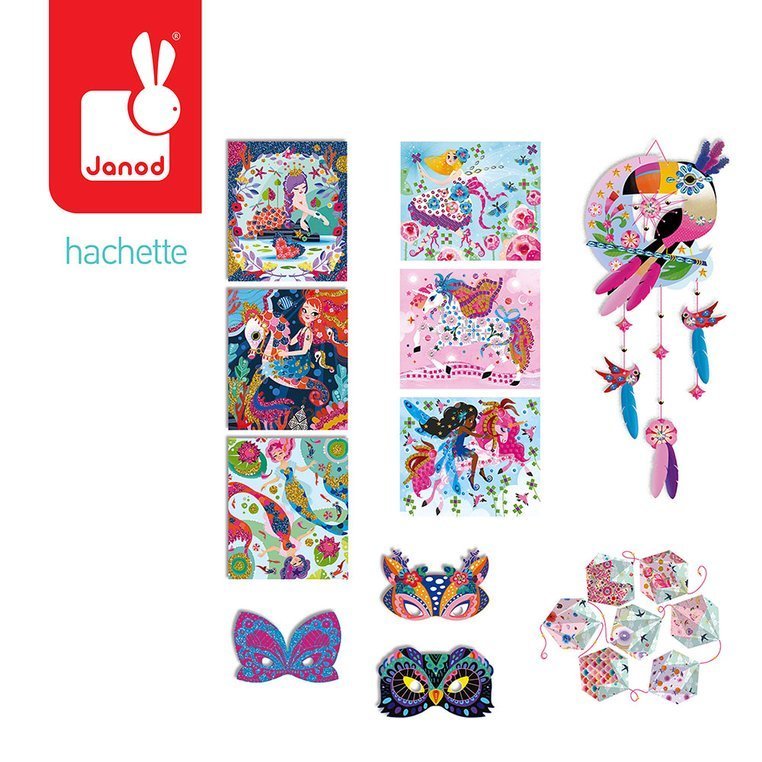 Janod Multi Zestaw Kreatywny Tukan 11 dekoracji 7+