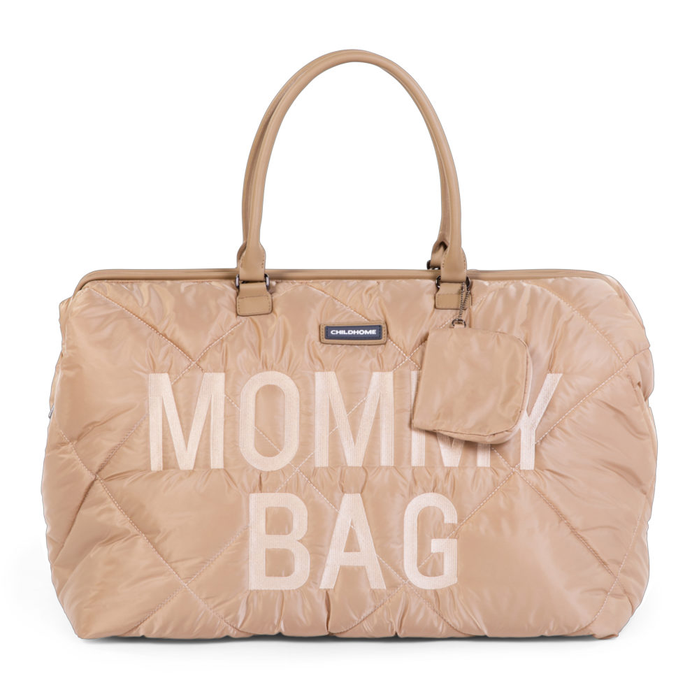 Childhome Torba Mommy Bag Pikowana Beżowa | Organizer