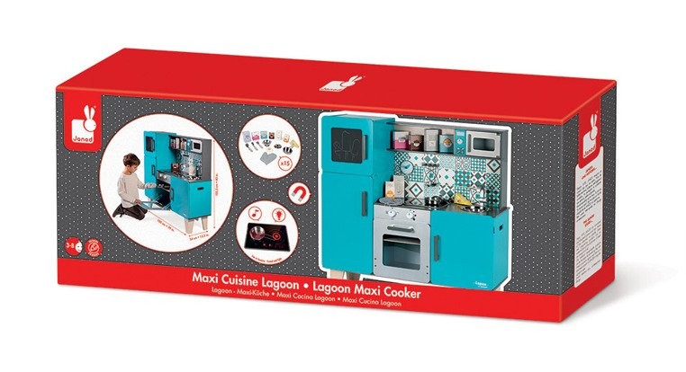 Janod Kuchnia Drewniana XL z Dźwiękiem Lagoon 3+