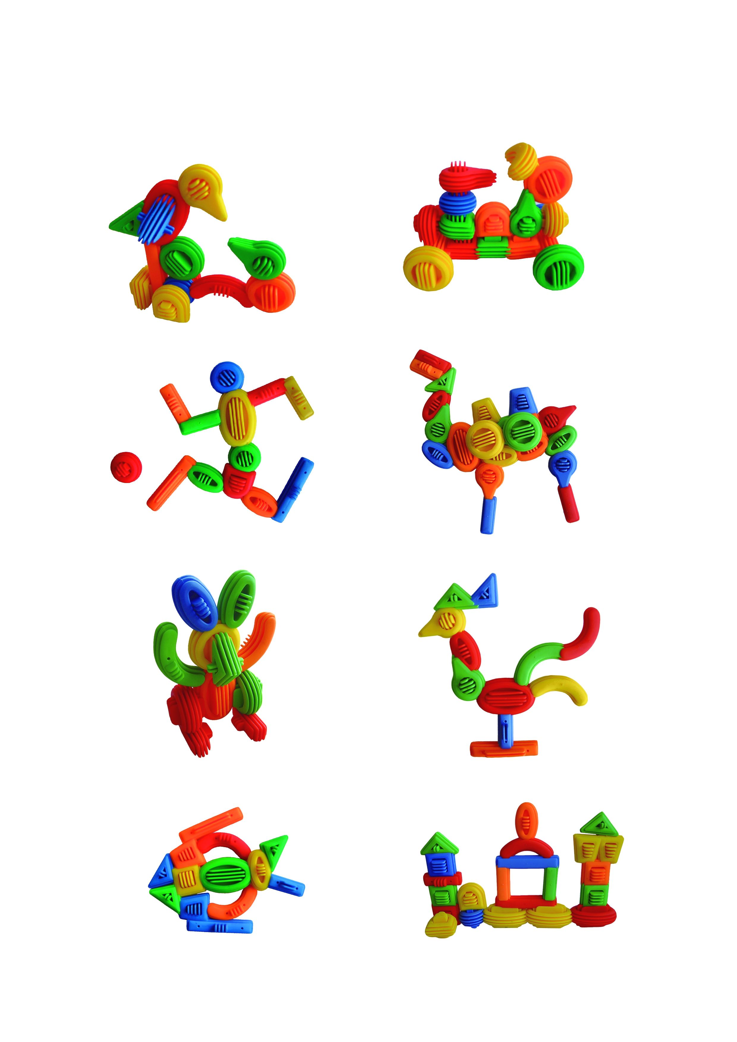 Duże Magiczne Klocki Edukacyjne 1+ | Drewniane