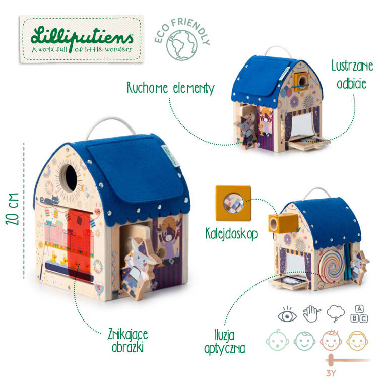 Lilliputiens Domek Iluzjonisty Drewniany 1+