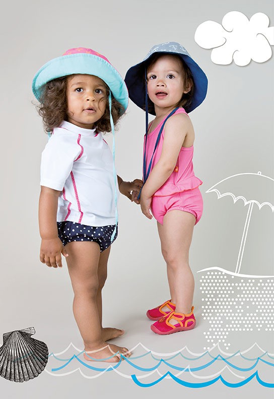 Lassig, kostium do pływania jednoczęściowy z pieluszką Light pink, UV 50+, 0-6 mcy