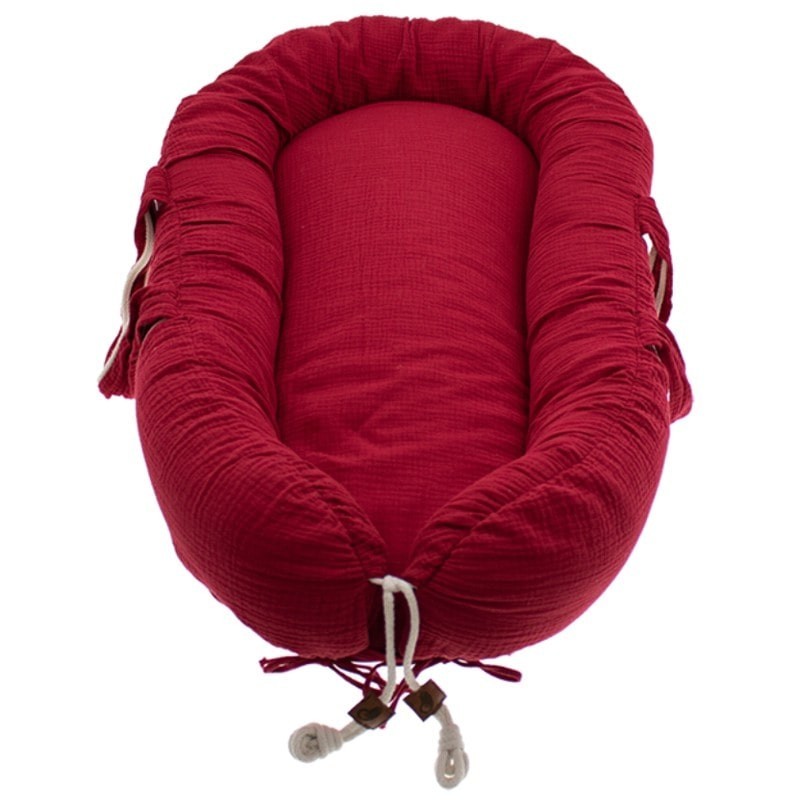 Hi Little One Kokon Gniazdko Muślinowy Strawberry 0+ | Fabryka Wafelków