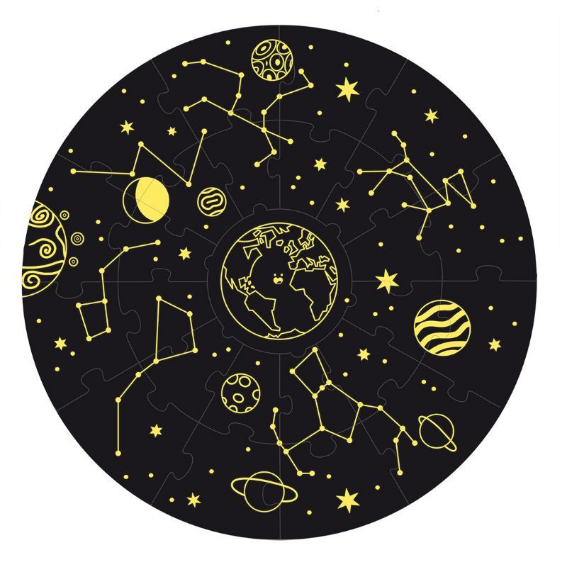 Goula Puzzle XXL Kosmos Świecące w Ciemności 3+