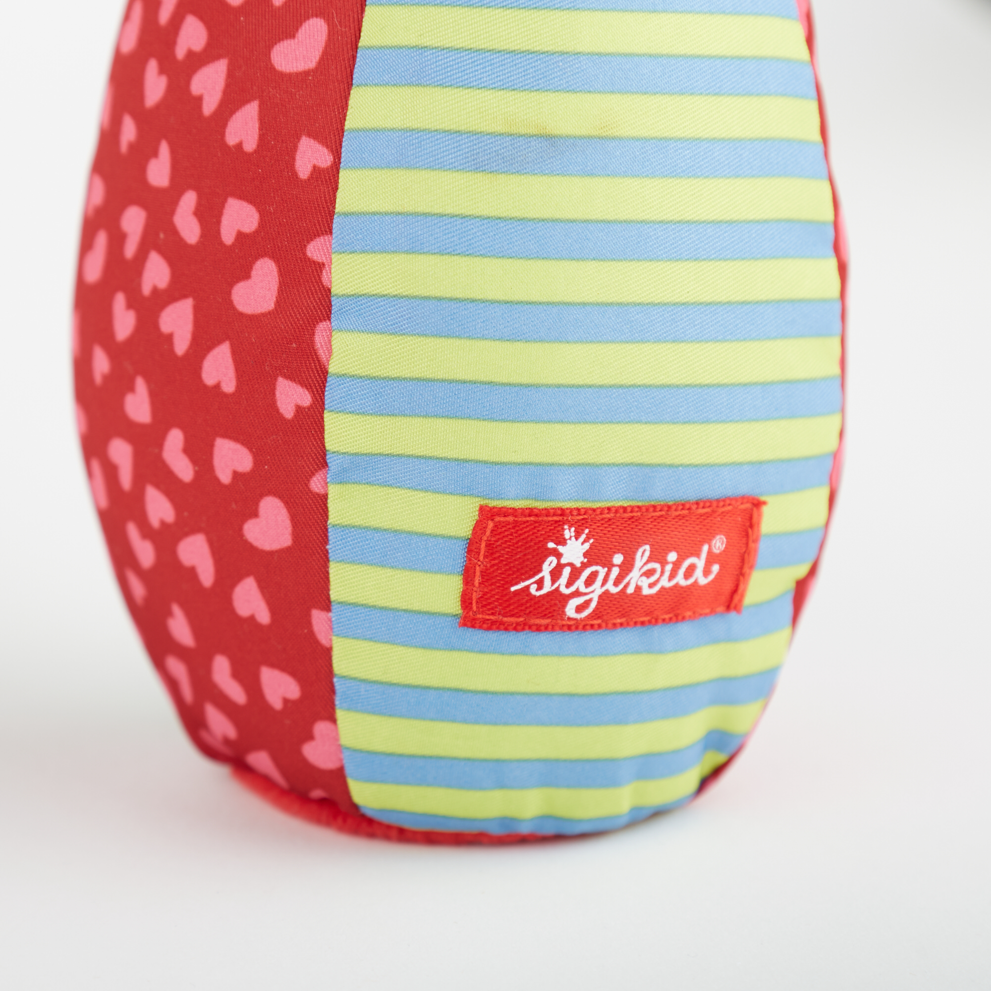 Zestaw miękkich kręgli dla dzieci – zabawka rozwojowa patchwork – sigikid