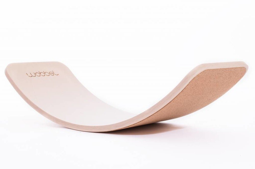 Wobbel Deska do balansowania Original bielona z filcem 1+