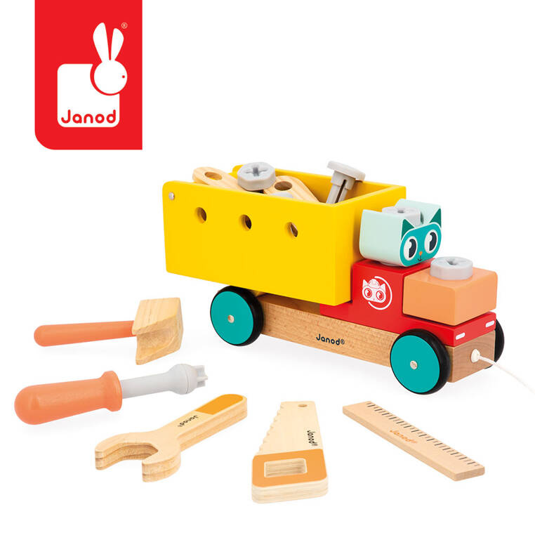 Janod Ciężarówka Drewniana do Składania Brico'Kids 2+