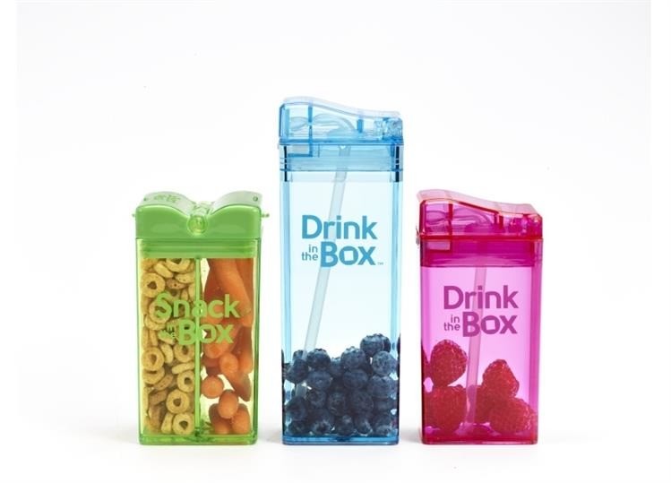 Drink In The Box Bidon ze słomką zielony 350ml 1+