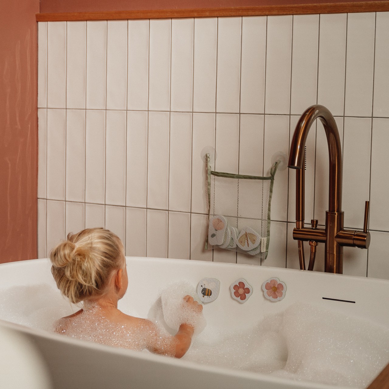 Little Dutch, Puzzle piankowe do kąpieli Flowers & Butterflies