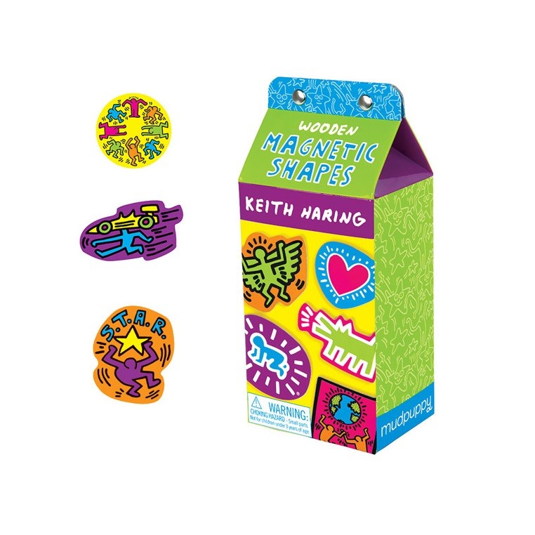 Mudpuppy Drewniane Magnesy Keith Haring 35el 3+
