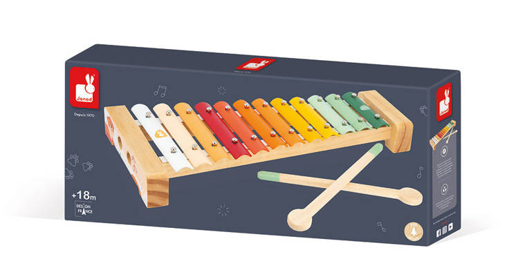 Janod Cymbałki Sunshine Metalowe 12 Tonów 18m+