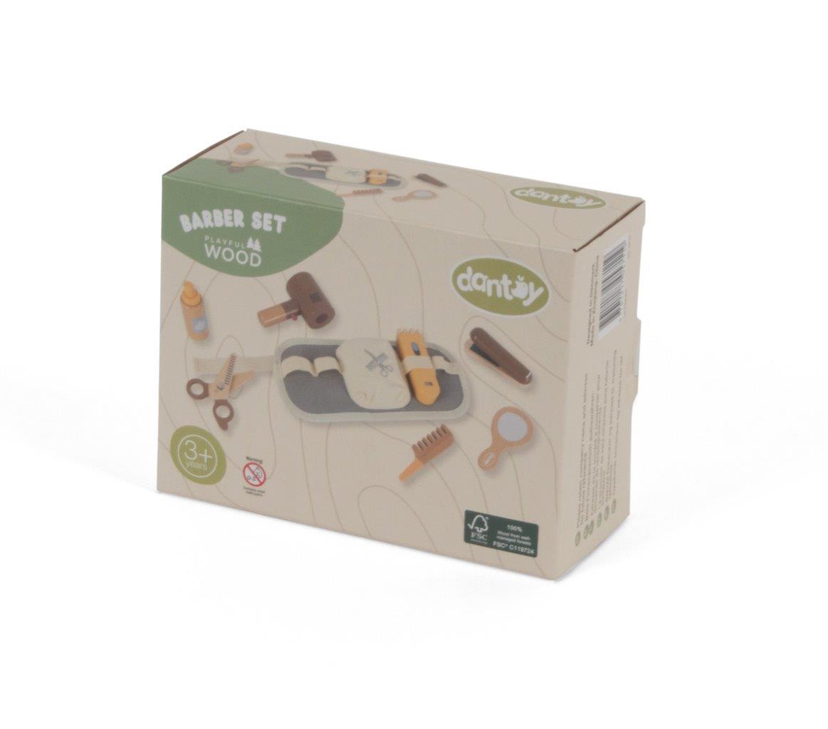 Dantoy Barber Fryzjer Zestaw Drewniane Akcesoria 3+