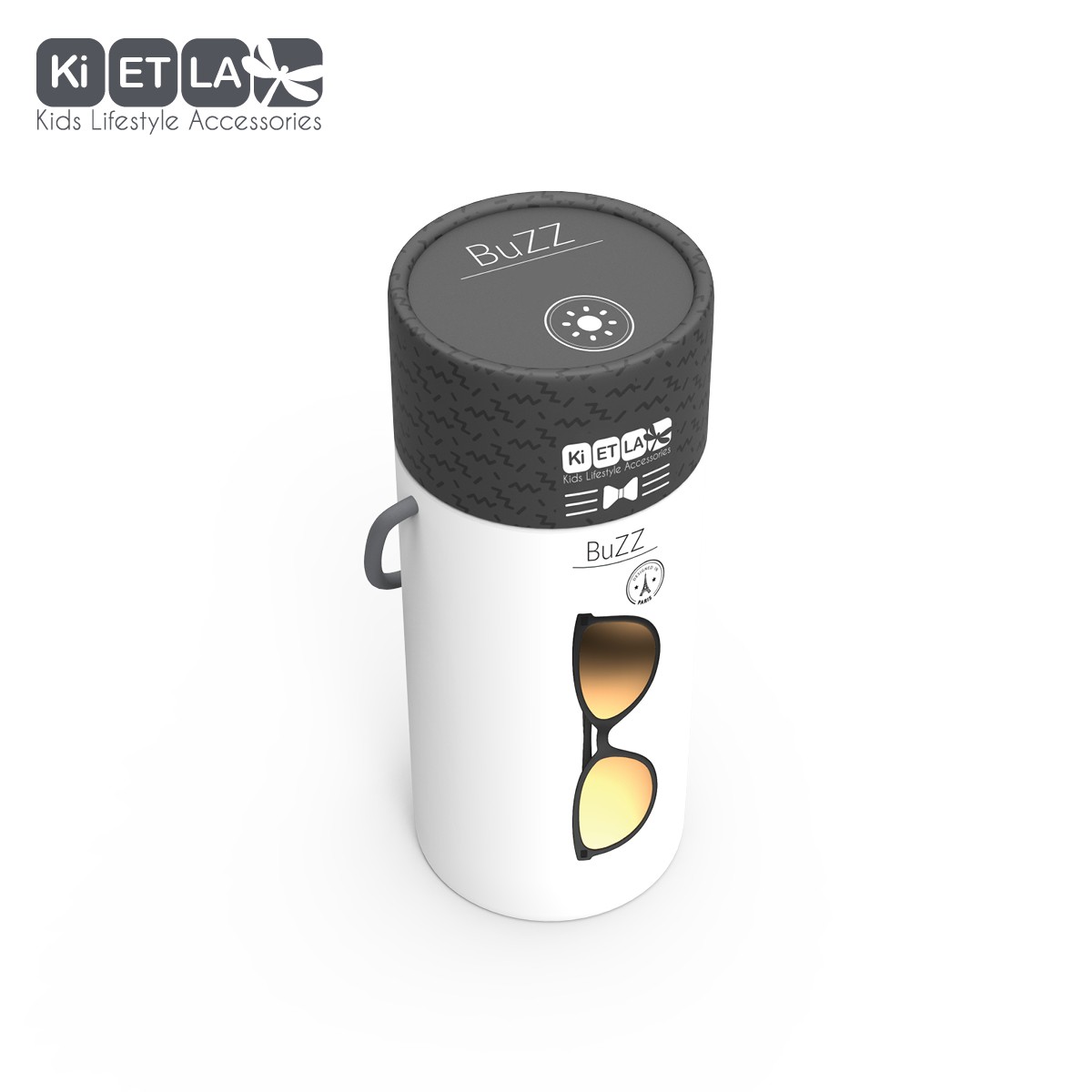 Ki ET LA Okulary Przeciwsłoneczne CraZyg-Zag SUN BuZZ Black 6-9 lat