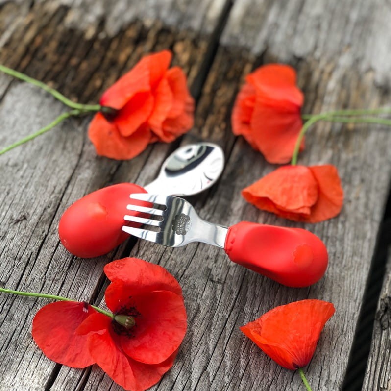 Nana's Manners Widelec i Łyżka Sea Etap 2 12M+ - Pomarańczowy