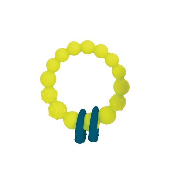 Btoys Gryzak Silikonowy Kółko z Pierścieniami Limonkowy 0+