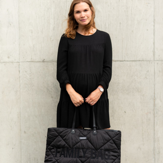 Childhome Torba Family Bag Pikowana Czarna - Praktyczna dla Rodziny