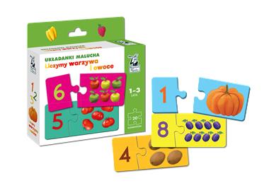 Kapitan Nauka Układanki Liczymy warzywa i owoce 2+