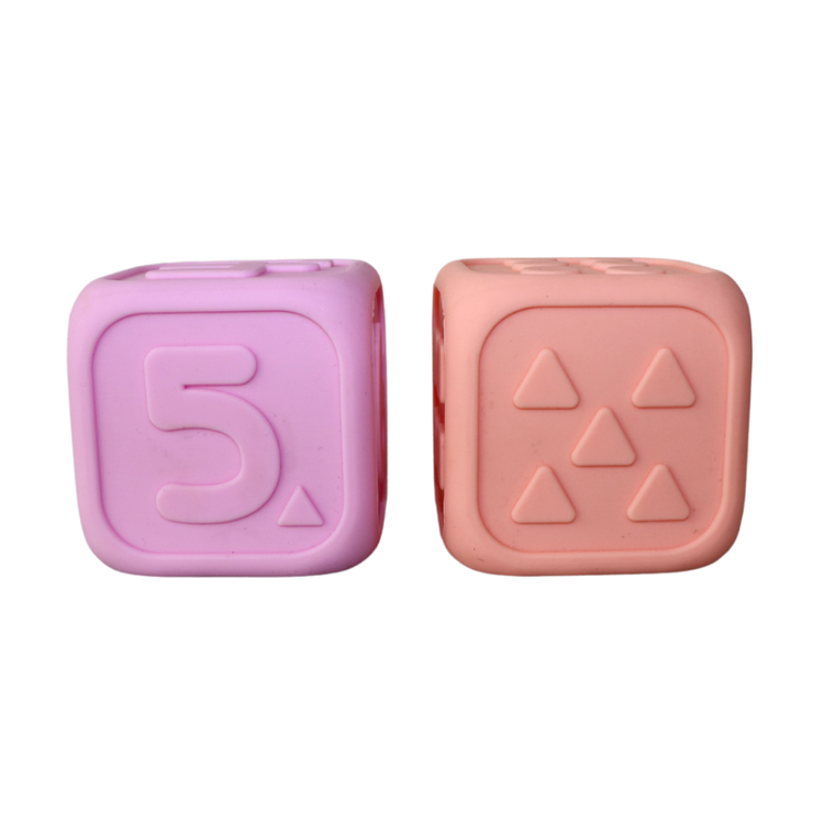 Jellystone Designs Kostki Edukacyjne Guma Balonowa/Brzoskwiniowa 12+ m