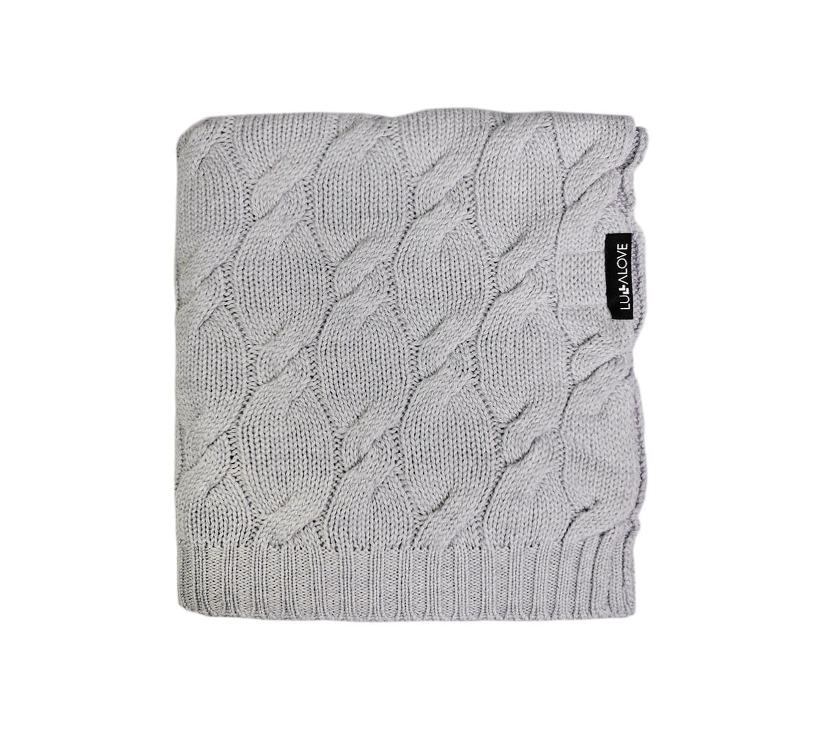 Lullalove, Kocyk z wełny merino - szary, kolekcja PREMIUM